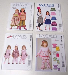 McCall's Uncut Sewing Patterns Children Girl Dresses Jumpers Skirts Pants - Picture 1 of 5