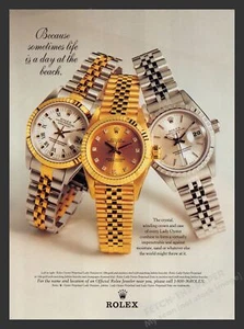 Anuncio impreso Rolex de 1990 1998 dama ostra perpetuo promoción Datejust - Imagen 1 de 1