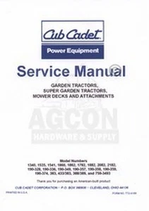 Cub Cadet 1882 2082 & 2182 Tractor Shop Service Manual - Picture 1 of 1
