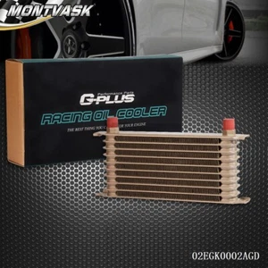 Universal 10 Row 10AN Aluminum Transmission Engine Oil Cooler Gold New - Picture 1 of 6