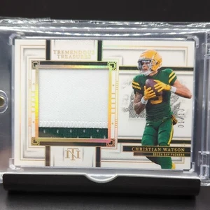 2023 National Treasures "Tremendous Treasures" Patch 🔥 Christian Watson /10 - Picture 1 of 3