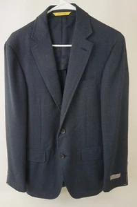 Canali Kei Men's Blue Impeccabile Wool Sports Coat Jacket Size 48 R EU/ 38 US - Picture 1 of 9