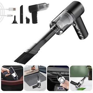 3 in 1 Rechargeable Mini Car Vacuum Cleaner Wireless Handheld Strong Suction Upg - Picture 1 of 8