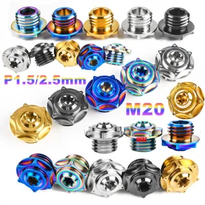 M20x1.5/2.5mm Pitch Titanium Bolts Motorcycle Engine Oil Cap Ti Screws Fastener - Picture 1 of 19