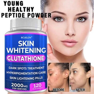 GLUTATIÓN 2000mg Antioxidante Antienvejecimiento Blanqueamiento de la Piel Vitamina C Cápsulas - Imagen 1 de 11