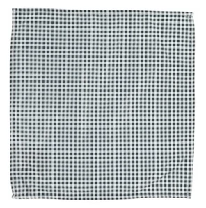 WURKIN STIFFS Mens Black/White 'Check' Microfiber Pocket Square 140126 - Picture 1 of 2