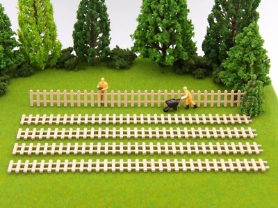 5 PACK Brown Picket Fence - HO Scale - Each piece is 6.25" long x .5" tall - Image 1 of 4