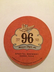 Shiner 96 Beer Coaster Spoetzl Brewing Company Shiner Texas - Picture 1 of 2