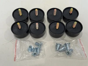 8 Stück Kunststoff Möbelbeine 1-1/8 Zoll, Schwarz Couchbeine Rund Möbelfüße - Bild 1 von 5