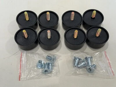 8pcs Plastic Furniture Legs 1-1/8 Inch, Black Couch Legs Round Furniture Feet - Image 1 of 4