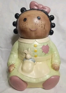 Vintage Treasure Craft Cookie Jar Black Rag Doll "Spice" 14" H x 10" W USA - Picture 1 of 22