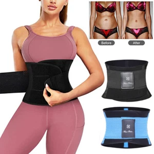 Damen Sauna Taillentrainer Trimmer Gürtel Schweiß Bauchband Gürtel Slim Body Shaper - Bild 1 von 17