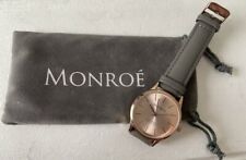 NEW Maestro Monroe Classique Womens Watch in Sunburst Solerose Grey Leather Rose