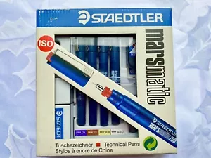 Technical Pen Set 700 S4 Staedtler Mars Matic For Drafting Tracing - Picture 1 of 6