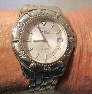 Bulova Caravelle A0 (2000) Taucher-/Sportuhr Edelstahl mit Datum neue Batterie - Bild 1 von 9