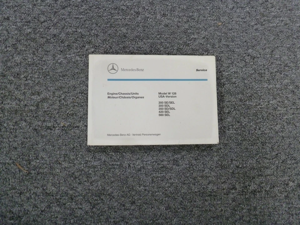 Mercedes Benz 420SEL 1986-1991 560SEL manual catálogo de piezas 1987 1988 1989 1990 Foto 1 de 1