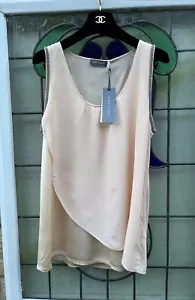 Mint Velvet loves me forever. Peach Silk, viscose Top uk16 Brand New With Tag - Picture 1 of 5