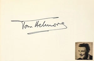 TOM HELMORE Signed Autograph 4x6 INDEX CARD The Shadow The Time Machine VERTIGO - Picture 1 of 6