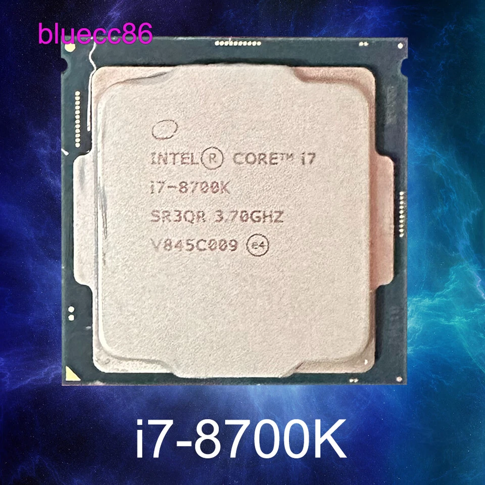  Intel Core i7 8700K Six-Core  LGA 1151 CPU Processor SR3QR 3.7GHz 95W - Image 1 of 1