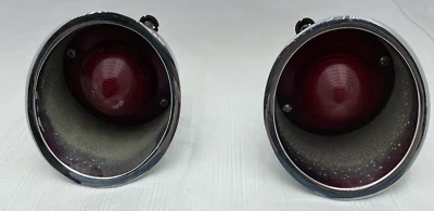 1961 1962 Chevrolet Corvette Taillights Outboard Left & Right Tail Lights Lamps - Image 1 of 4