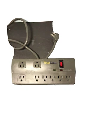 TrueData Surge Protector- 8 Outlets with Telephone Ports "Old School" - Image 1 of 4