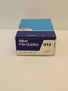 Box of Unused Oxford 313 File Guides, 3x5 Third Cut, Buff - Picture 1 of 10