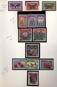 Cambodia Topical Collection butterflies,Flowers,Birds Mint NH in mounts jp - Picture 1 of 5