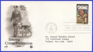 USA3 #2102 ADDR PCS ARTCRAFT FDC   Crime Prevention - Picture 1 of 1