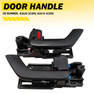 Par de manijas de puerta interiores lado conductor y pasajero para Hyundai Tiburon 2003-2008 PU Foto 1 de 4