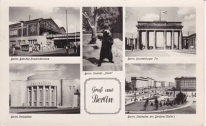 Antica Ak Berlino Stazione Stadtbär Volksbühne Stalinallee Con Monumento 22 - Foto 1 di 1
