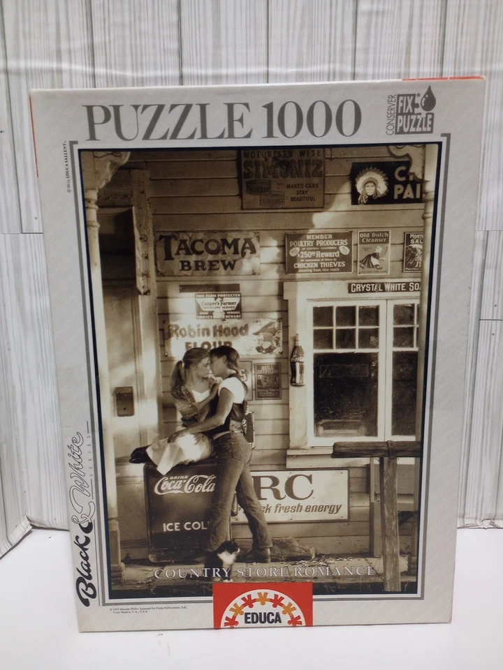 Country Store Romance Puzzle - 1000 Piece - Vintage B&W - Image 1 of 1