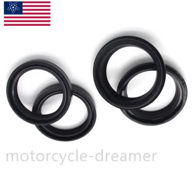 For Yamaha Fork Dust Wiper Seals Kit YZ125 YZ250 YZF R1 YZF R6 FZ1 XT660R XT660X - Image 1 of 4