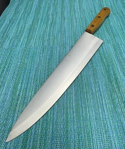 Vintage altes Gehöft Lifetime Besteck Kochmesser 10" Klinge Full Tang Holz Japan - Bild 1 von 12