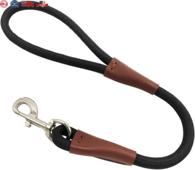 Correa corta para perro - 18, 24 pulgadas entrenamiento de nailon fuerte 24 pulgadas (paquete de 1) negra Foto 1 de 4