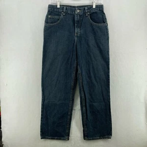 Lee Jeans Boy's Sz 16 Husky Blue Medium Wash Relaxed Straight Leg 100% Cotton - Picture 1 of 12