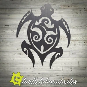 Tartaruga tribale decorativa taglio plasma metallo arte da parete da appendere decorazione casa - Foto 1 di 6