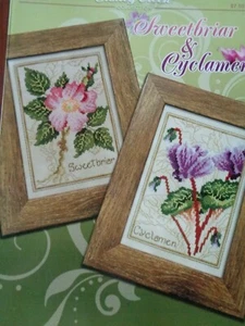 STONEY CREEK COLLECTION MOTIVI PUNTO CROCE FIORI SWEETBRIAR & CICLAMINO #181 - Foto 1 di 1