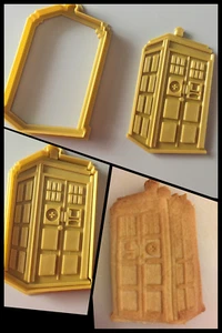 Tardis Doctor Who 3D Printed Cookie Cutter Stamp Baking Biscuit Shape Tool - Picture 1 of 5