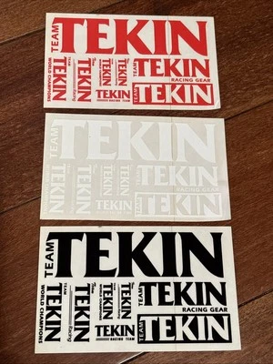VINTAGE Team TEKIN DECAL STICKER SHEET RC MODEL CAR decals - Image 1 of 4