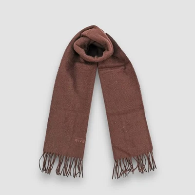 Bufanda de Lana Givenchy Vintage Silenciador Clásico Flecos Prendas para el Cuello Bufandas de Invierno 11x52 Foto 1 de 4