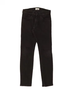 Pantalones de mezclilla ajustados para hombre WRANGLER W28 L31 negros YH10 - Imagen 1 de 3