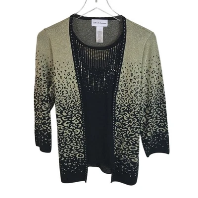 Cárdigan Alfred Dunner aspecto en capas talla pequeña Foto 1 de 4