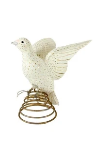 Cody Foster Peace on Earth Dove Ivory Metallic Gold Christmas Tree Topper - Bild 1 von 2