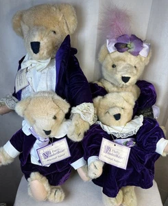 MUFFY VANDERBEAR FAMILY BEAR SET MUSICAL SOIREE THE PURPLE VELVET COLLECTION - Picture 1 of 23
