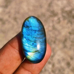 1 Stck. Natürlicher auffälliger Labradorit Regenbogen Feuer 43 kt Cabochon Lose Edelsteine - Bild 1 von 5