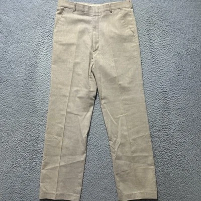 Pantalones de lino vintage años 80 Levis Trimcut talla 32x36 preppy frente plano Foto 1 de 4