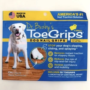 Dr Buzby's X-Small XS Toegrips for Dogs Instant Traction on Wood/Hardwood Floors - Picture 1 of 2
