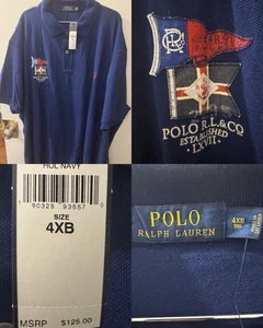 Polo by Ralph Lauren Yacht Club Poloshirt Big & Tall 4XB Maritim Flag NEU! - Bild 1 von 8