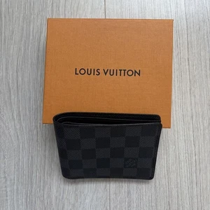 Louis Vuitton Damier Graphite Bifold Wallet Leather Card Holder Used - Picture 1 of 13