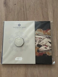 2024 Star Wars Millennium Falcon 50p Coin BU Royal Mint Pack BU5 - Picture 1 of 3